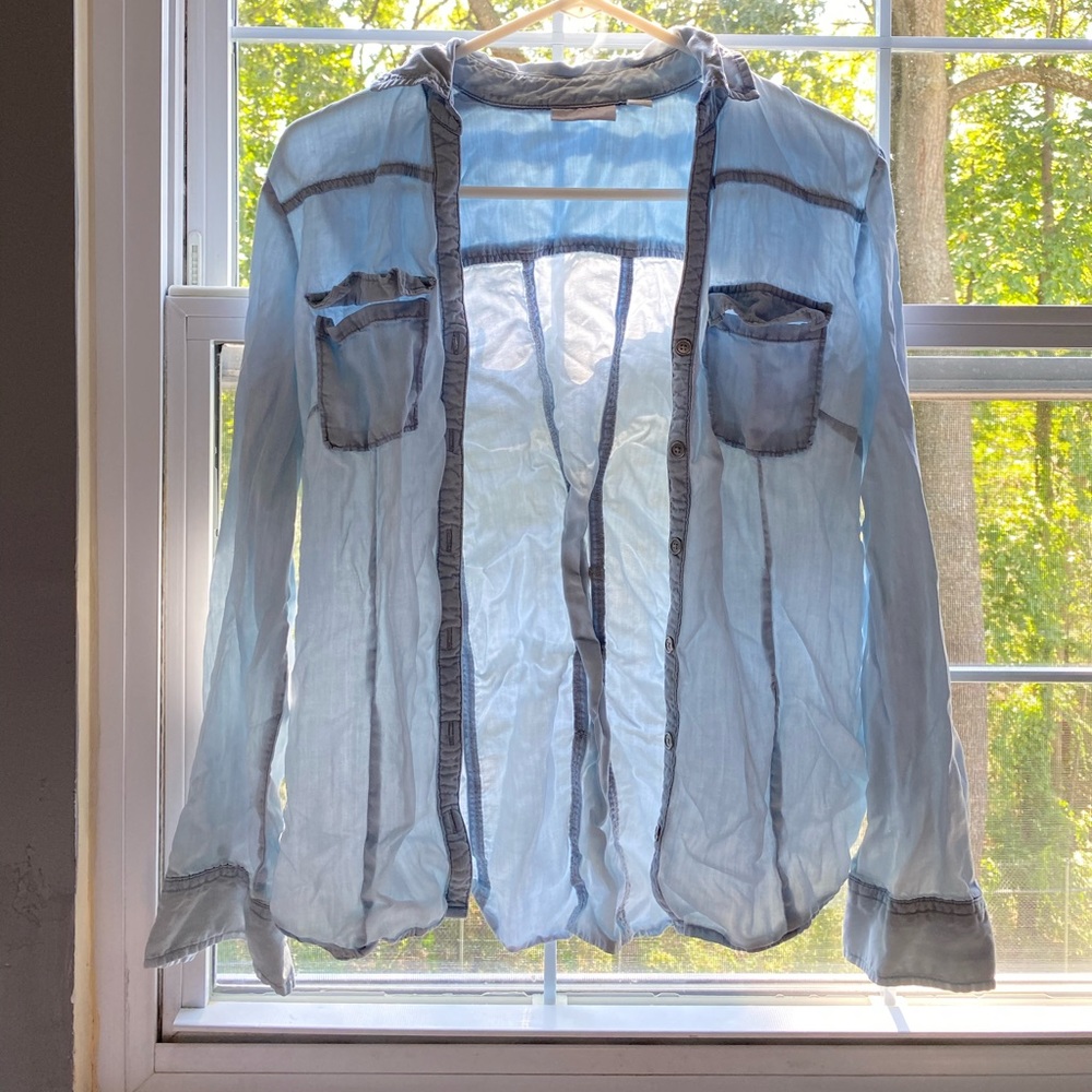 Blue Button Up NY&C
